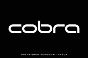 Modern futuristic display font vector