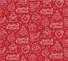 Vector seamless pattern with New Year and Christmas elements on the background
