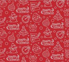 Vector seamless pattern with New Year and Christmas elements on the background