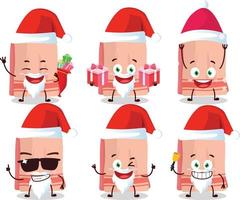 Papa Noel claus emoticones con toalla dibujos animados personaje vector