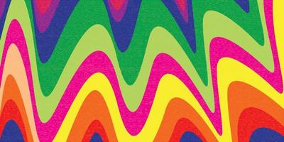 1960s Hippie vivid colors background Design. Colorful frizzy template for psychedelic 60s-70s parties. Illustration with psychedelic trippy vibe. vector