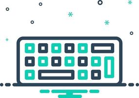 mix icon for keyboard vector