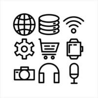 technology icon set vector