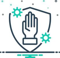 mix icon for prevention vector