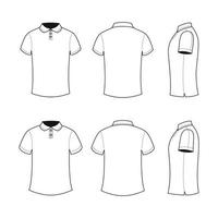 White Polo T-shirt Mock Up vector