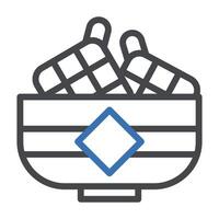 ketupat icon duocolor grey blue colour ramadan symbol perfect. vector