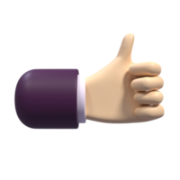 3D Illustration of Gesture Hand png