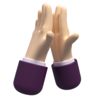 3d illustratie van gebaar hand- png