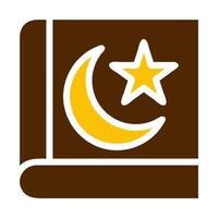 quran icon solid brown yellow colour ramadan symbol perfect. vector