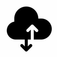 Cloud download icon simple vector illustration.