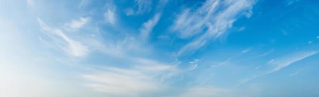 panorama blue sky with white clouds background photo