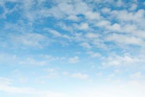 white cloud on blue sky in morning light background photo