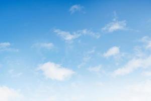 white cloud on blue sky in morning light background photo