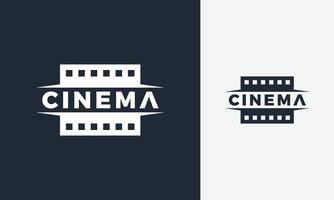 sencillo cine película logo vector