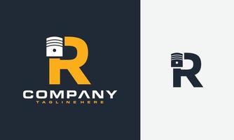 letter R piston logo vector