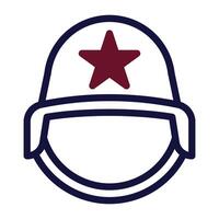 helmet icon duotone maroon navy colour military symbol perfect. vector