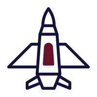 airplane icon duotone maroon navy colour military symbol perfect. vector