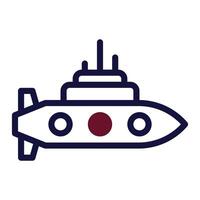 submarine icon duotone maroon navy colour military symbol perfect. vector