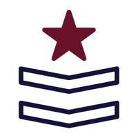 badge icon duotone maroon navy colour military symbol perfect. vector