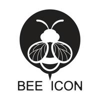 icono de diseño de ilustraciones de logotipo de abeja vector