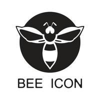 icono de diseño de ilustraciones de logotipo de abeja vector