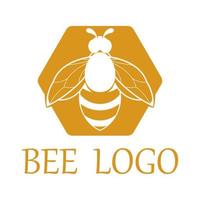 icono de diseño de ilustraciones de logotipo de abeja vector