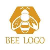 icono de diseño de ilustraciones de logotipo de abeja vector