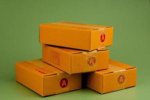 carton box delivery drum parcel box brown box photo