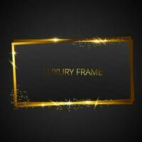 luxury gold frame illustration vector design