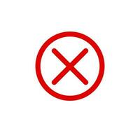 wrong cross or prohibition sign flat icon vector design