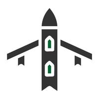 airplane icon solid grey green colour military symbol perfect. vector