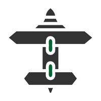 airplane icon solid grey green colour military symbol perfect. vector