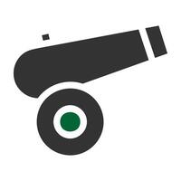 cannon icon solid grey green colour military symbol perfect. vector