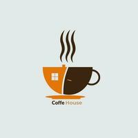 coffee house company logo design vector