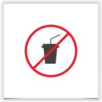 no drinking, logo template illustration in trendy style. Suitable for various purposes. vector