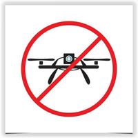 warning prohibited from flying drones design vector