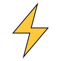 Lightning icon important information, advent latest top news, symbol importance vector