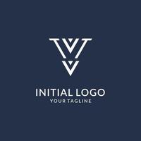 TT triangle monogram logo design ideas, creative initial letter logo with triangular shape logo vector