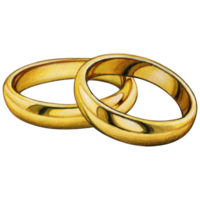 waterverf hand- getrokken bruiloft ringen png