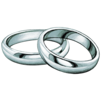 watercolor hand drawn wedding rings png