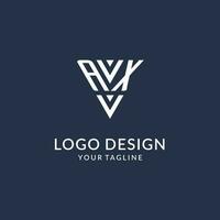 AX triangle monogram logo design ideas, creative initial letter logo with triangular shape logo vector