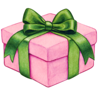 acuarela mano dibujado Navidad regalo png