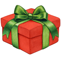 acuarela mano dibujado Navidad regalo png