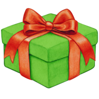 acuarela mano dibujado Navidad regalo png