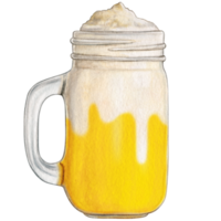 aguarela mão desenhado milkshake png