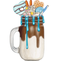 waterverf hand- getrokken milkshake png