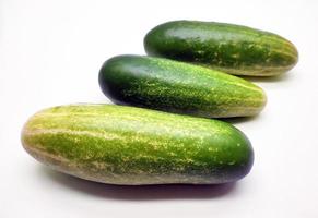 Cucumbers isolated in white background photo