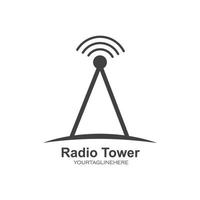 torre señal logo icono vector ilustración