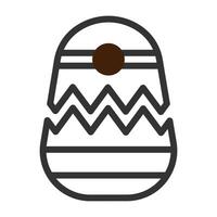 egg icon duotone grey brown colour easter symbol illustration. vector