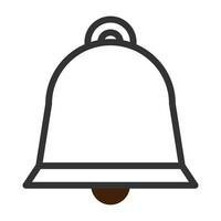 bell icon duotone grey brown colour easter symbol illustration. vector